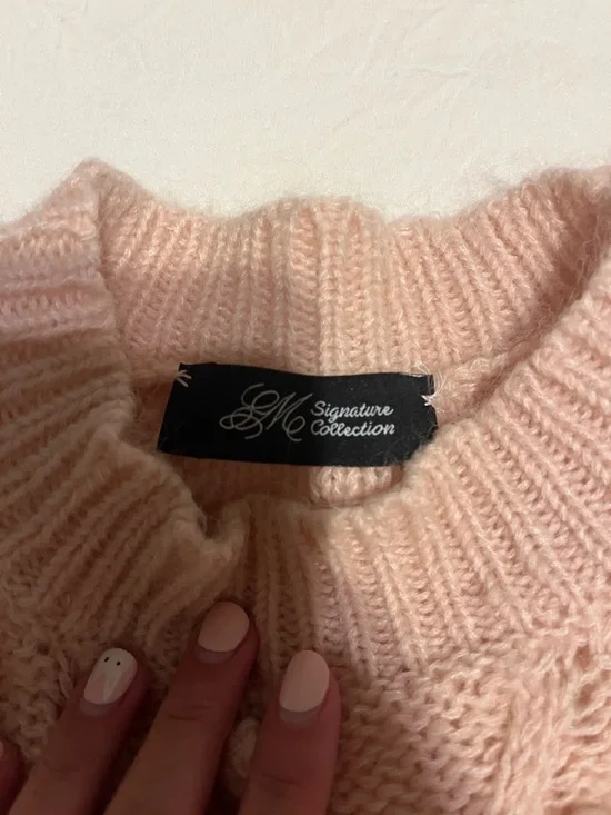 Bobble Knit Sweater in Blush Pink - Picture 3 of 4
